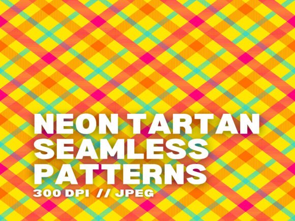 10 Neon Tartan Seamless Patterns β A Modern Digital Design Resource