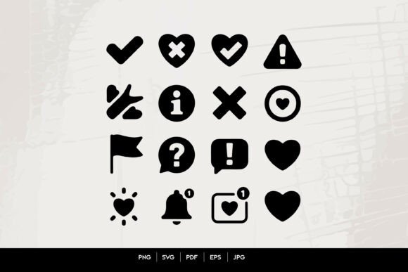 Black UI Icons Set: Streamline Your Design Workflow with Versatile Icons