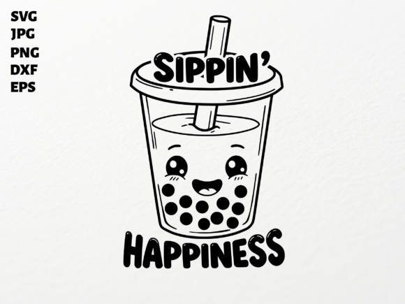 Cute Boba Tea SVG for Cricut Sublimation: Sweet Design Made Simple