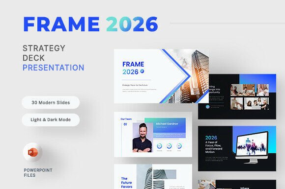 Frame 2026 – Strategy Deck PowerPoint: A Modern Tool for Strategic Planning and Year-End Review