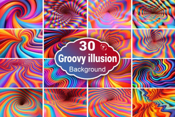 Groovy Optical Illusion Background: Creative Integration for Design and Production Workflows