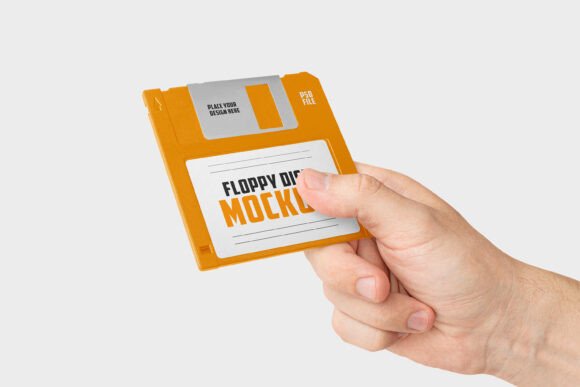 Hand Holding Floppy Disk Mockup: A Strategic Tool for Nostalgic Design and Modern Communication