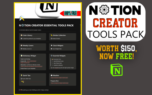 Notion Creator Tools Pack – 100% Free