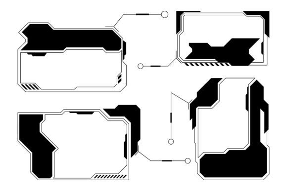 Sci-Fi Futuristic Cyber HUD Frame Set