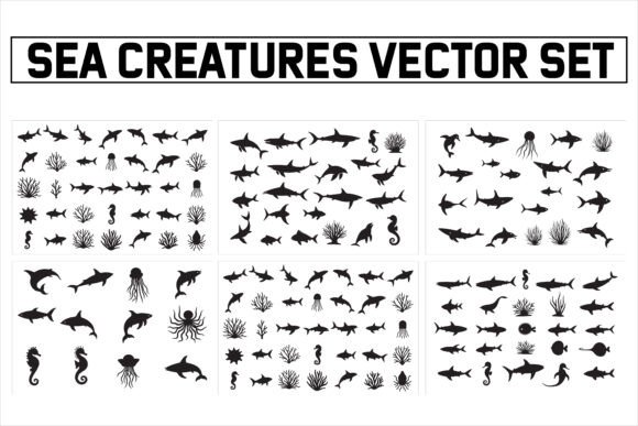 Sea Creatures Vector Set: Creative Design Made Easy