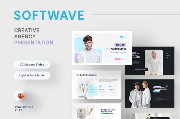 SoftWave: Creative Agency PowerPoint Template