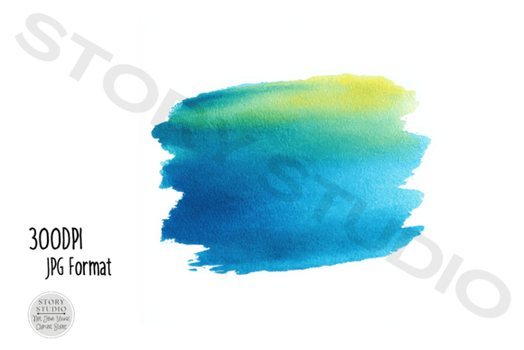 Watercolor Blue Yellow Brush Stroke Set: Strategic Value for Creative Projects