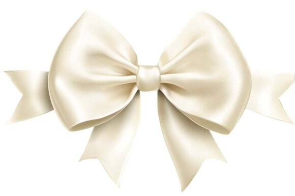 White Bow Shiny Satin Ribbon PNG: A Versatile Design Asset